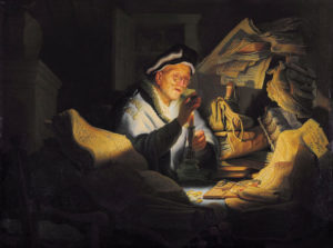 Parabole de l'homme riche par Rembrandt 1627 source wikipedia